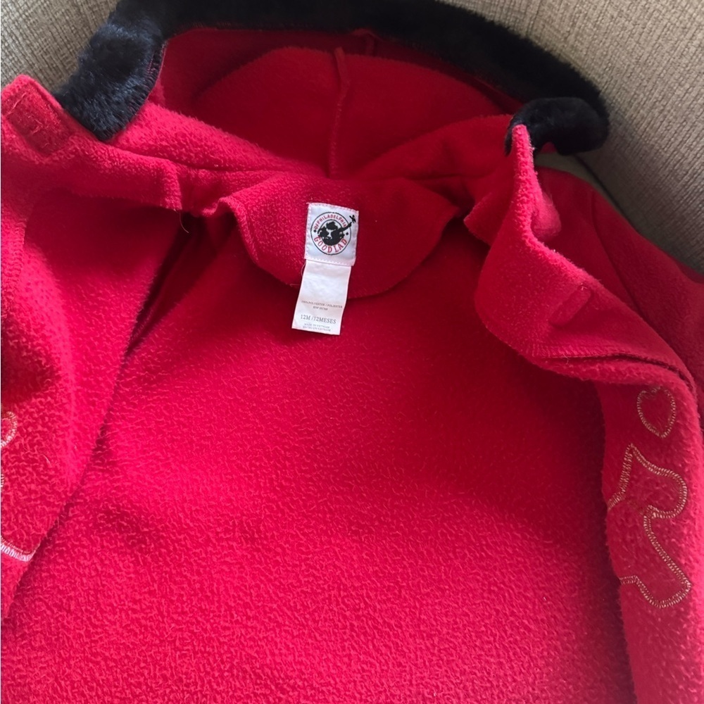 GoodLad Red with Black Heart and Dog Accents Infant 12 M - Picture 6 of 11